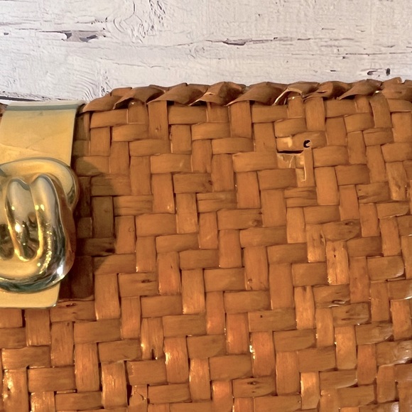 RATTAN PURSE Vintage w Chain Shoulder Strap - Picture 8 of 8